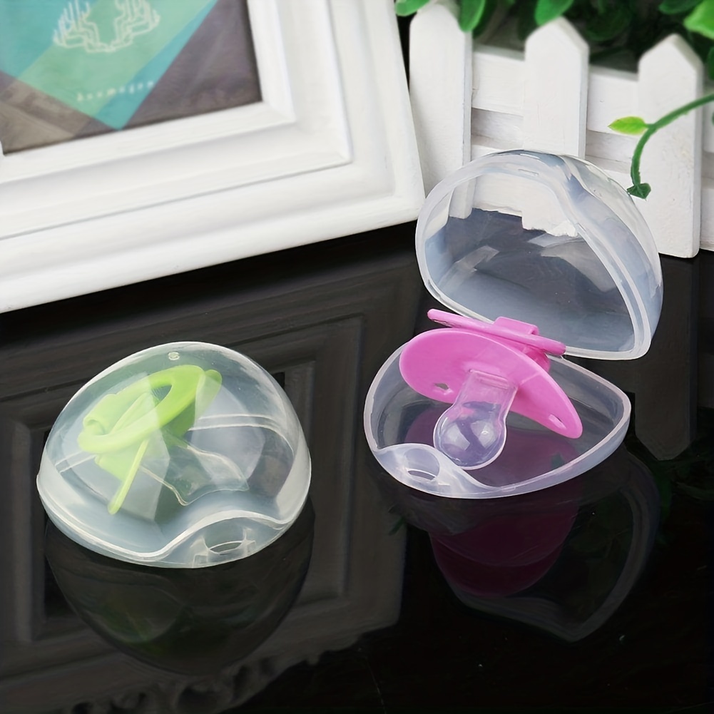 2pcs Transparent Pacifier Holder Boxes, Without Pacifiers ,Halloween Christmas Thanksgiving Day Gift