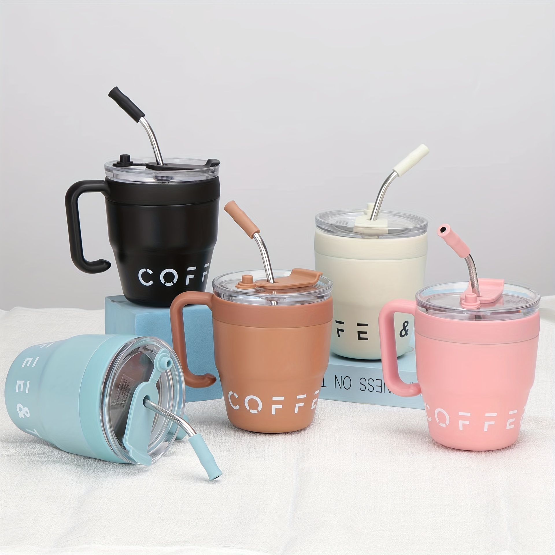 16 OZ Travel Mug Coffee Cup Stainless Steel Coffee Mug With Handle