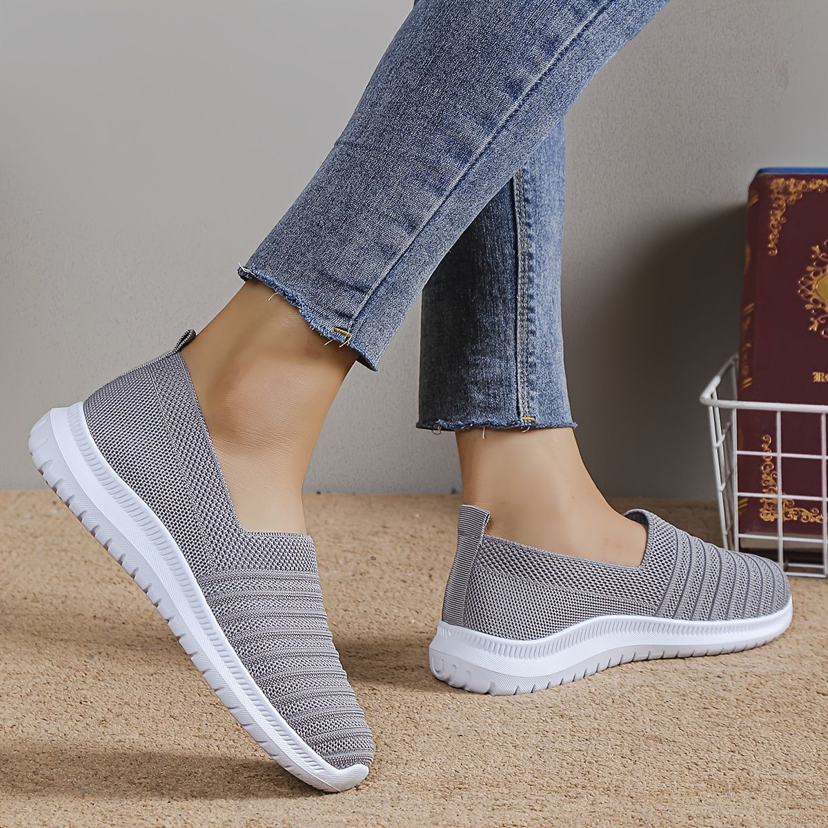 Zapatillas Punto Para Mujer Zapatos Casuales Ligeros De Parte Inferior Suave De Parte Superior Baja Calzado Cómodo Para Mujer - Ropa Calzado Y Joya - Temu