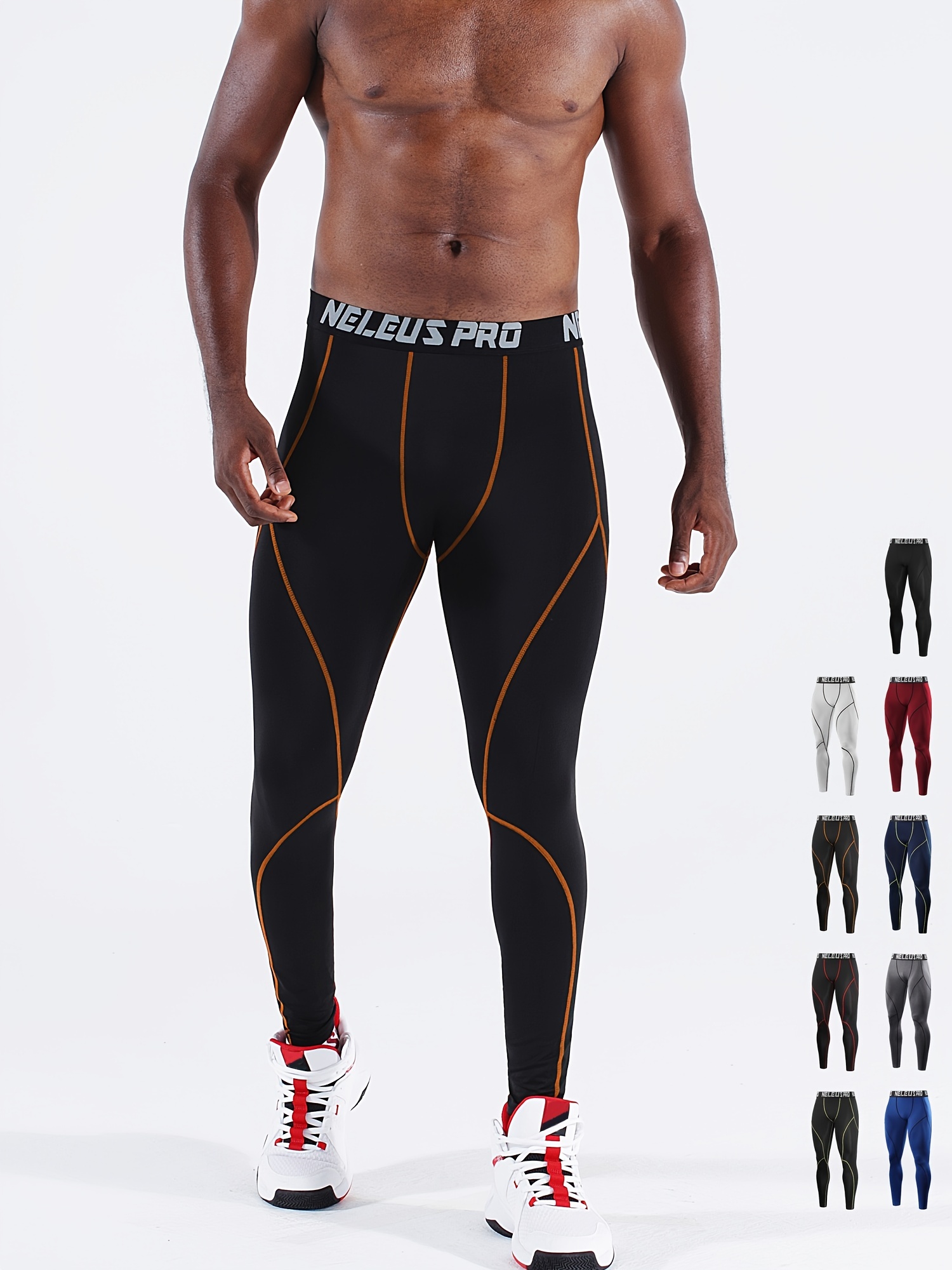 Men Sweatpants # Compression Basketball Tights High Elastic Sports Football  Pants Quick Dry Men Fitness Running Leggings V0R9 