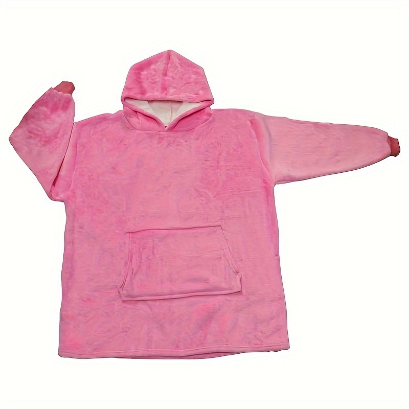 Manta Sudadera con capucha Ropa de dormir usable con mangas Bolsillo Suéter  de invierno rojo Yuyangstore Sudadera con capucha de manta