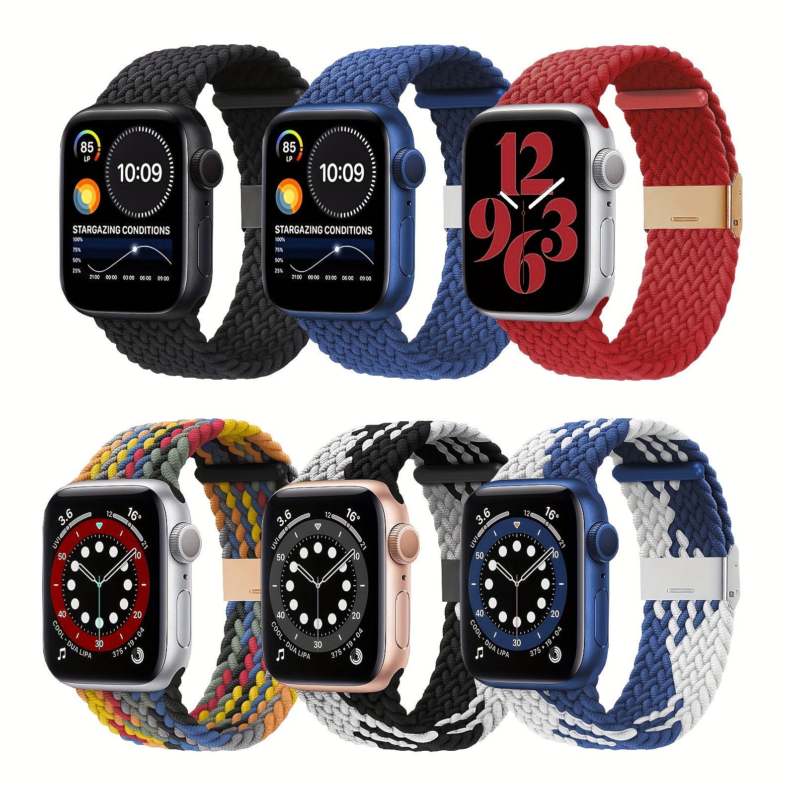For Apple watch band 44mm 40mm 45mm 49mm 41mm 45 mm correa Braided Solo  Loop bracelet iWatch series 8 9 3 se 5 6 7 Ultra 2 Strap