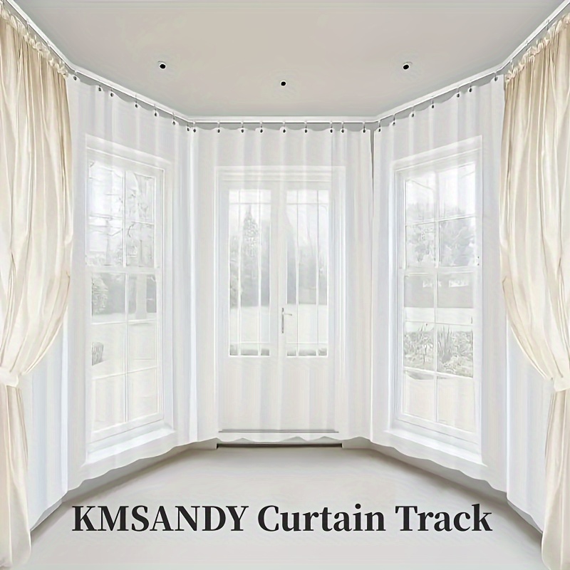 Plastic Shower Curtain Curved Track Window Balcony Curtain - Temu