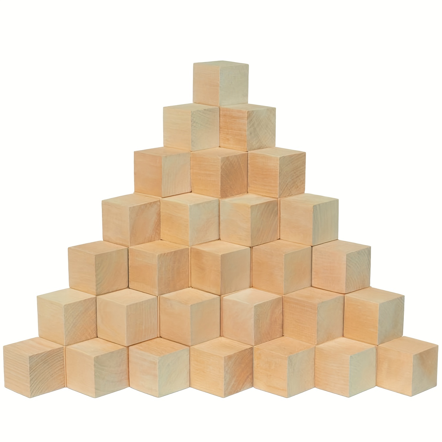 10 bloques de madera de 2.5 pulgadas, cubos de madera sin terminar, bloques  cuadrados sólidos en blanco para manualidades, pintura, fabricación de