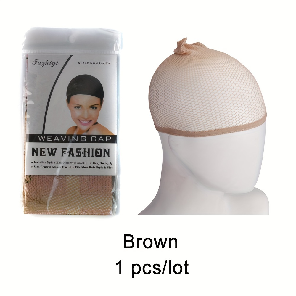 Mesh Wig Weave Hair, Crochet Braids Wig Nets Stretch for Women Hairnets Making Wigs Two Open Hairnets Black & Brown,Temu