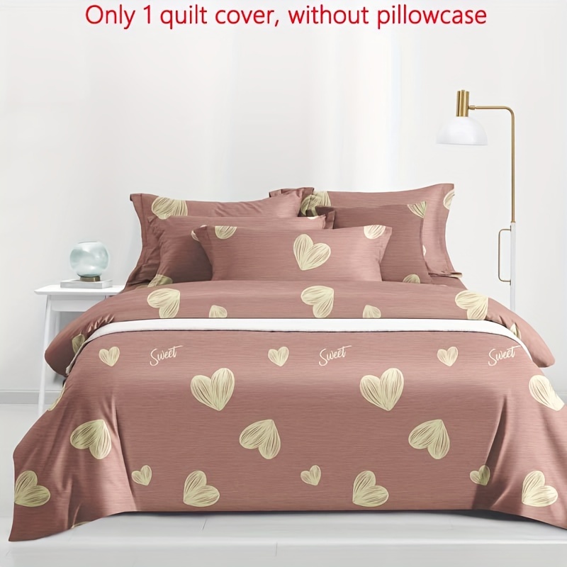 Peach Gold Heart Polka Dot Reversible Comforter Bedding Set – Cozy Line  Home Fashions