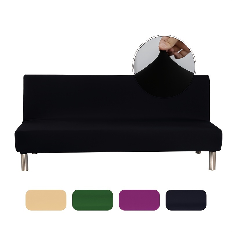 Funda elástica de LICRA para sofá cama sin brazos, protector de sofá  plegable completo, funda de futón ajustada