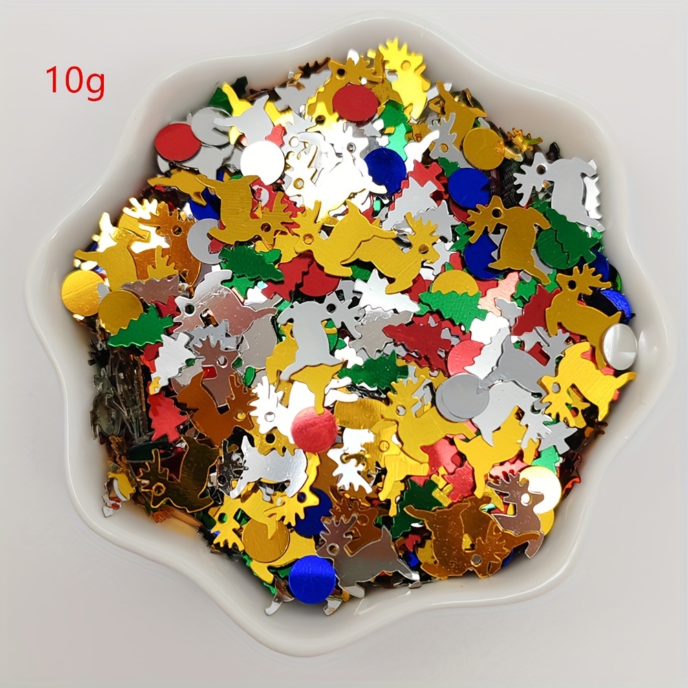 1pc/set Colorful Christmas Nail Art Snowflake Sequins Sparkly Confetti For  DIY Nail Art Jewelry, Makeup For Festival Decors