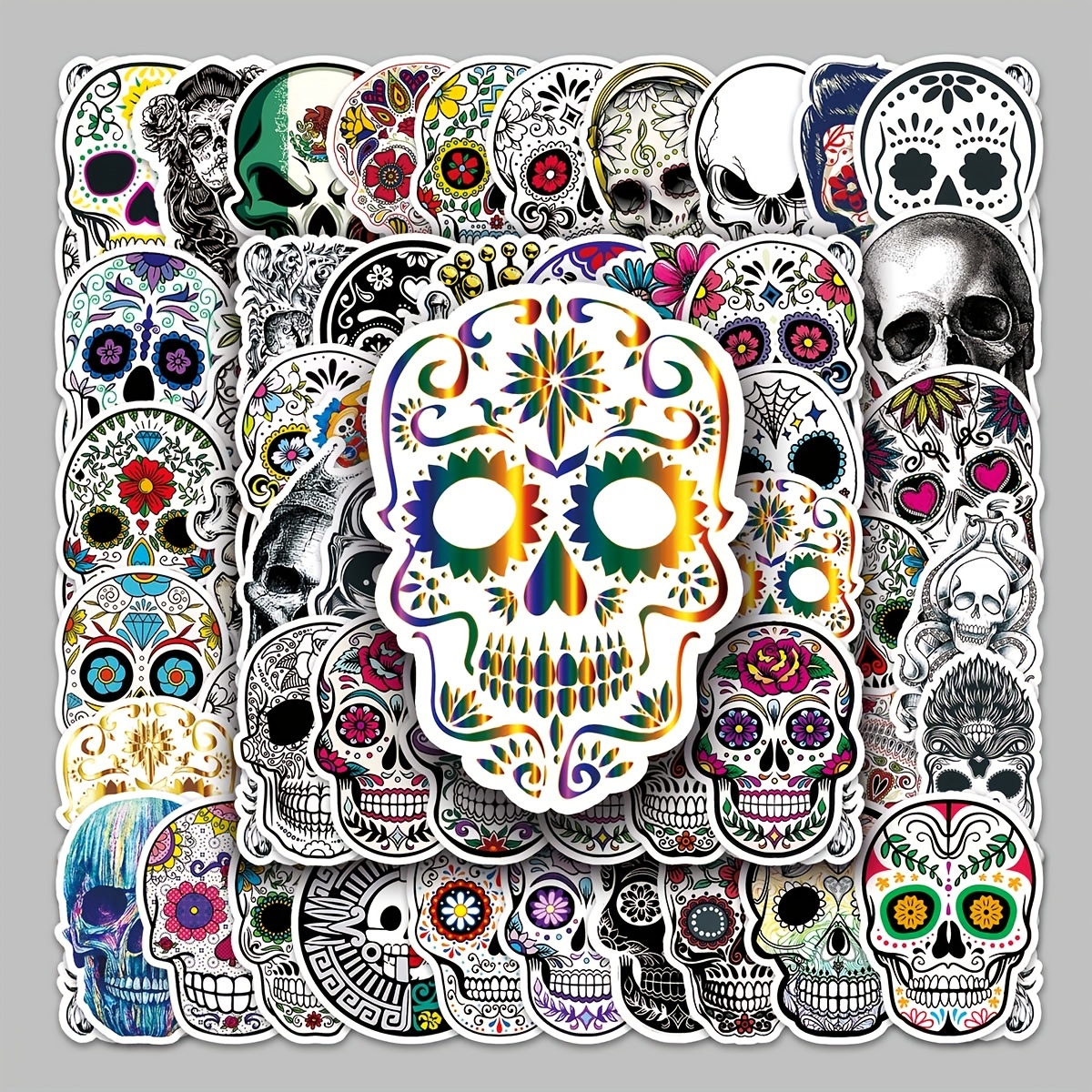 Sugar Skull Aufkleber - Kostenlose Rückgabe Innerhalb Von 90 Tagen - Temu  Austria