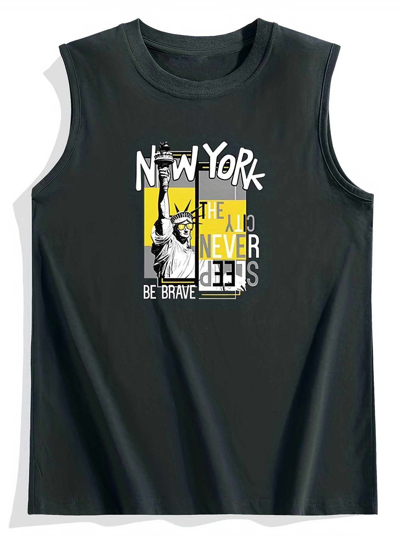 Statue Of Liberty Print A-shirt Tanks, Men's Singlet, Sleeveless Tank Top,  Lightweight Active Undershirts, For Workout At The Gym, Bodybuilding, And  As Gifts - Temu