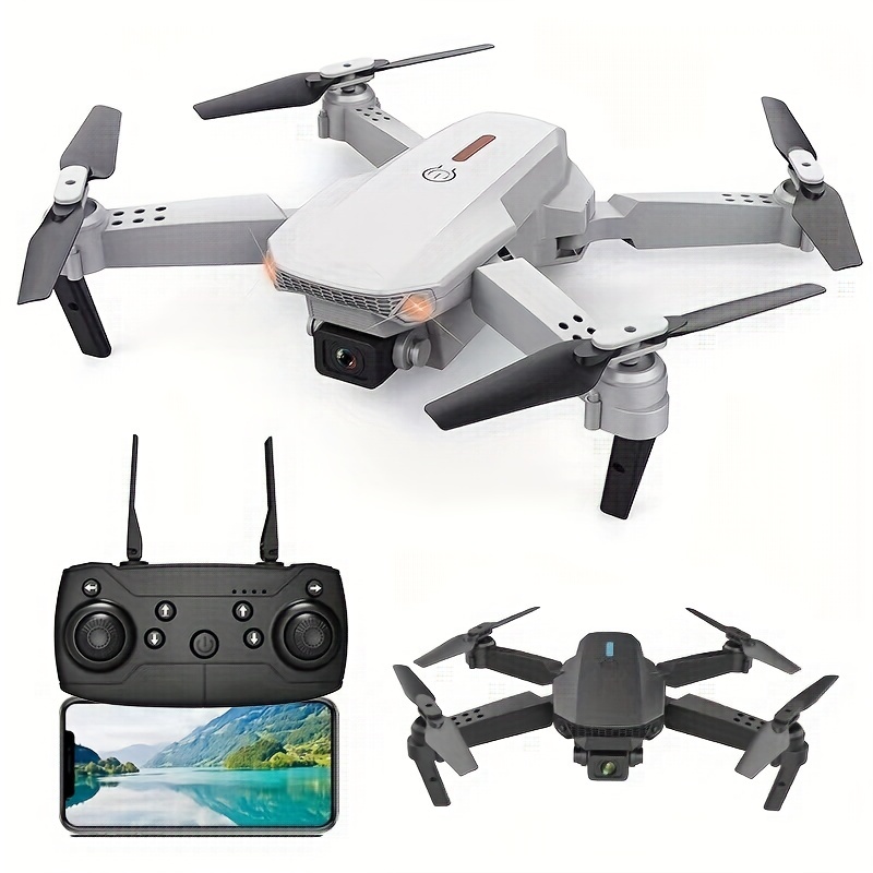 GoolRC E88 RC Drone con cámara 4K para adultos, cuadricóptero RC plegable  con giros 3D, vuelo de trayectoria, modo sin cabeza, retención de altitud