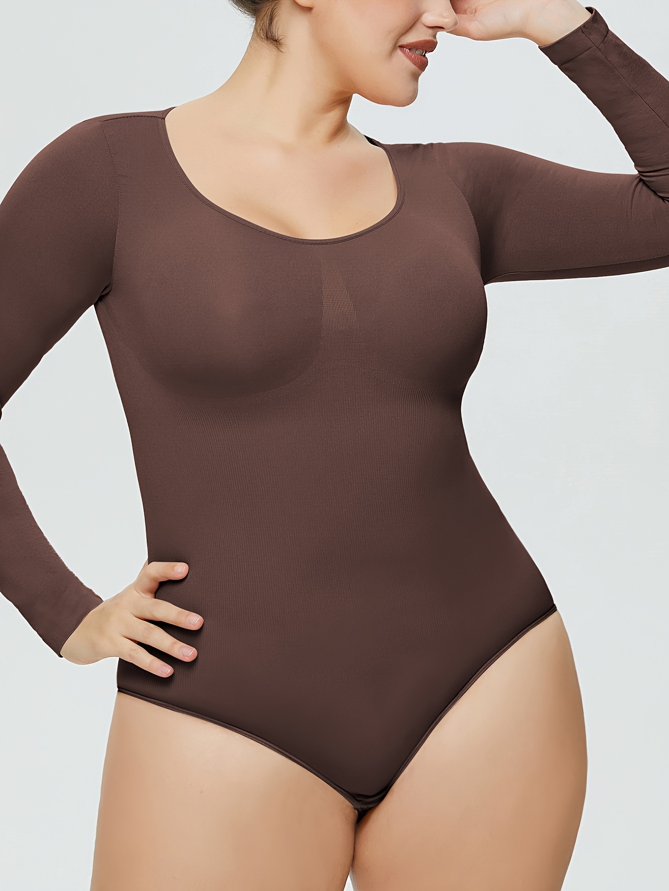Female Body Shaper Women's Slimming Bodysuit Long Sleeve Seamless
