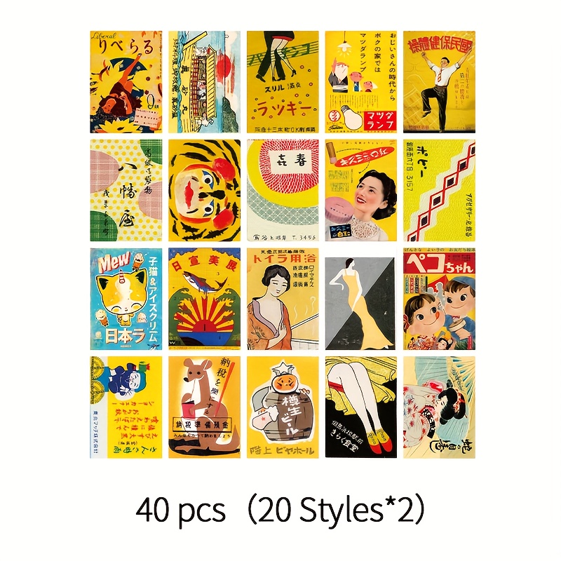 Vintage Japanese Style Stickers Paper Stickers Pack - Temu