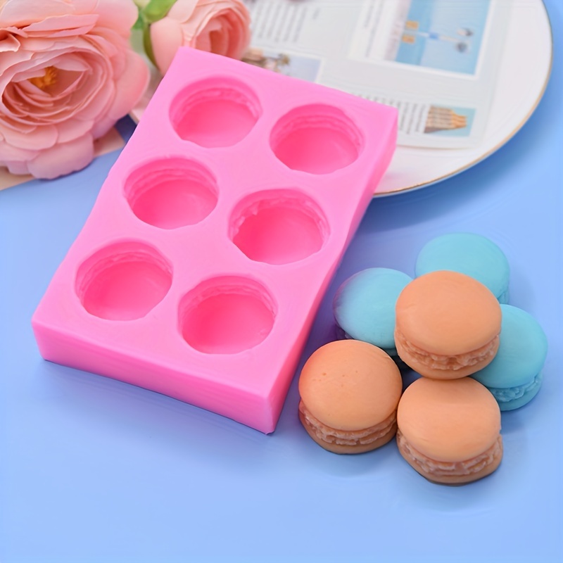 1pc Macaron Shaped DIY Silicone Mold, Pink Small Silicone Mold For DIY  Craft