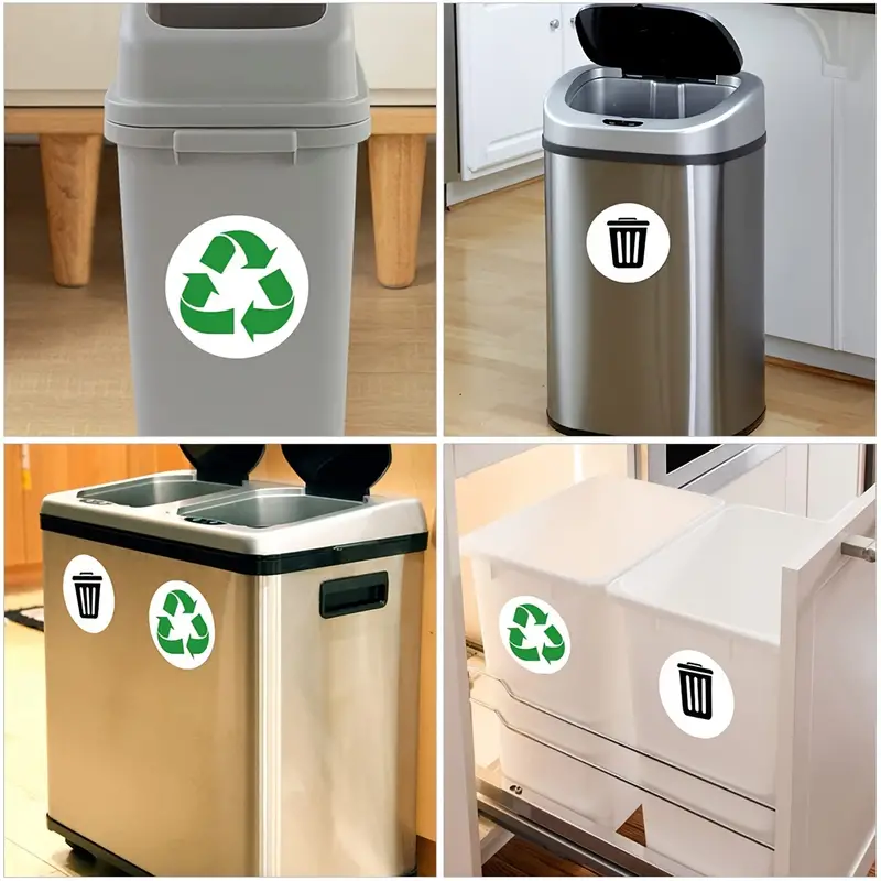 2 Stück Müllsortieretikett Recycling Aufkleber Mülltonne - Temu