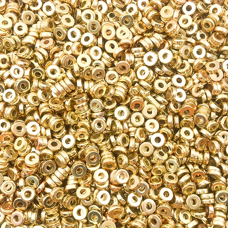  400 Pcs Heart Beads for Jewelry Making Heart Spacer Beads Heart  Shape Beads Small Hole Heart Charms for Bracelets Necklace Earring DIY  Handmade Craft(Gold, Silver)