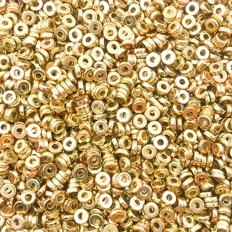 300 Pieces Heart Beads Heart Spacer Beads Small Hole Metal Loose Beads  Heart Shaped DIY Beads for Making Bracelet Necklace Earring Accessories