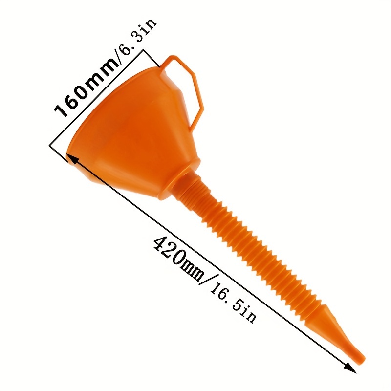 Entonnoir grand diametre 160mm flexible orange