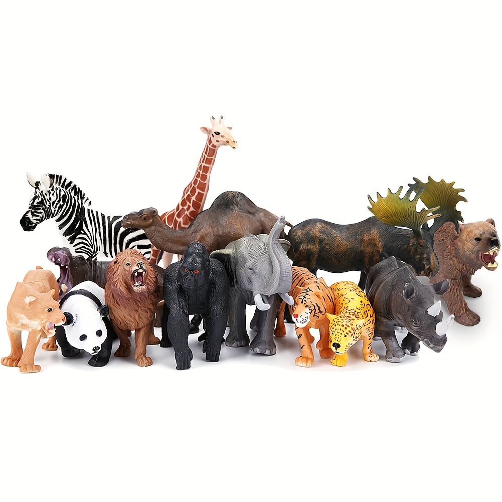Realistic Wild Plastic Mini Jungle Animals Toys For Children Set OF 30Pcs