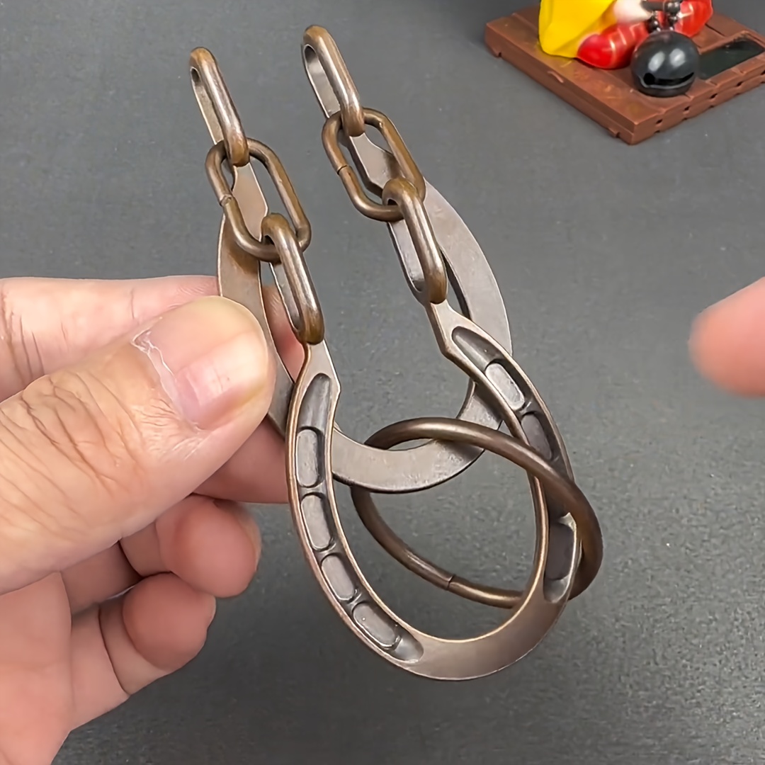 Llavero de metal con cadena, estilo tornillo, juego de llaveros  desmontables con cadenas para mujeres y hombres, 10 unidades