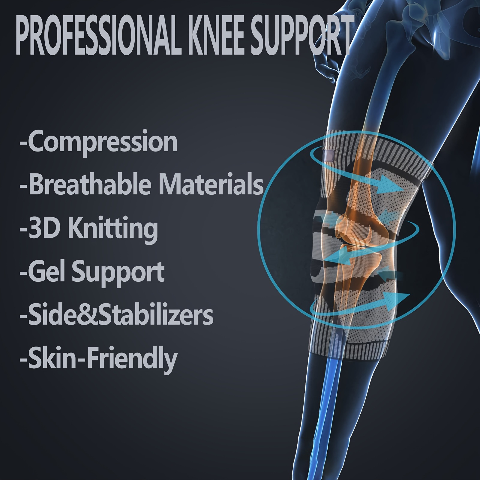 Aritaum Knee Brace Fatigue Relief Compression Knee Sleeves - Temu Canada