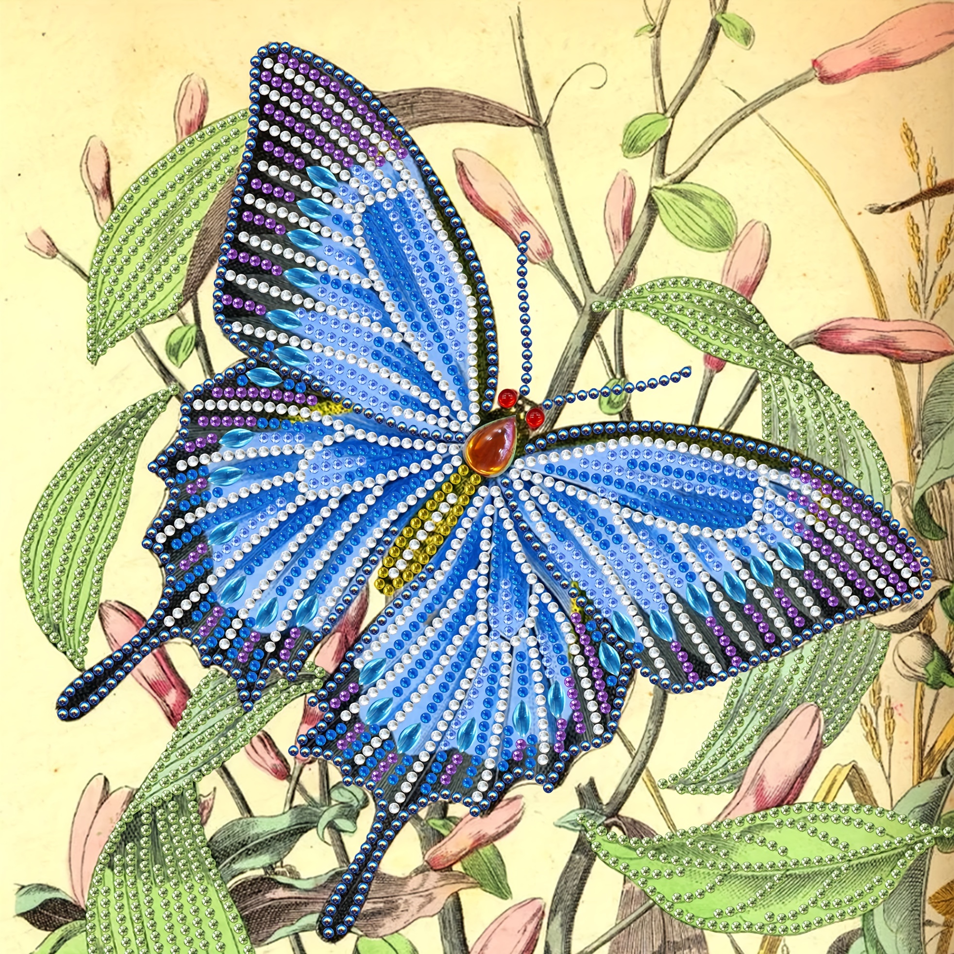 Diamond Art Beginner Blue Butterfly Kit