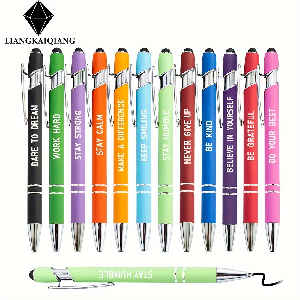 Inspirational Quotes Ballpoint Pens Funny Cute Work Pen With Soft Grip  Stylus Tip Snarky Motivational Messages For School Students Office  Coworkers, Black Ink - Temu Lithuania