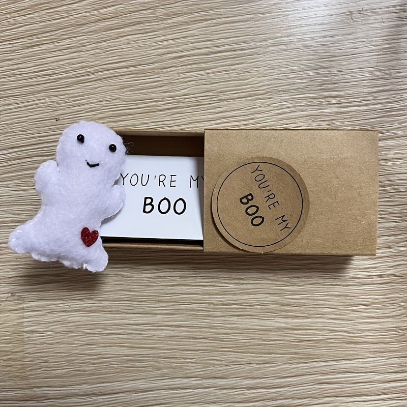 Cute Ghost Box Gift A Little Pocket Ghost Hug Card With A - Temu