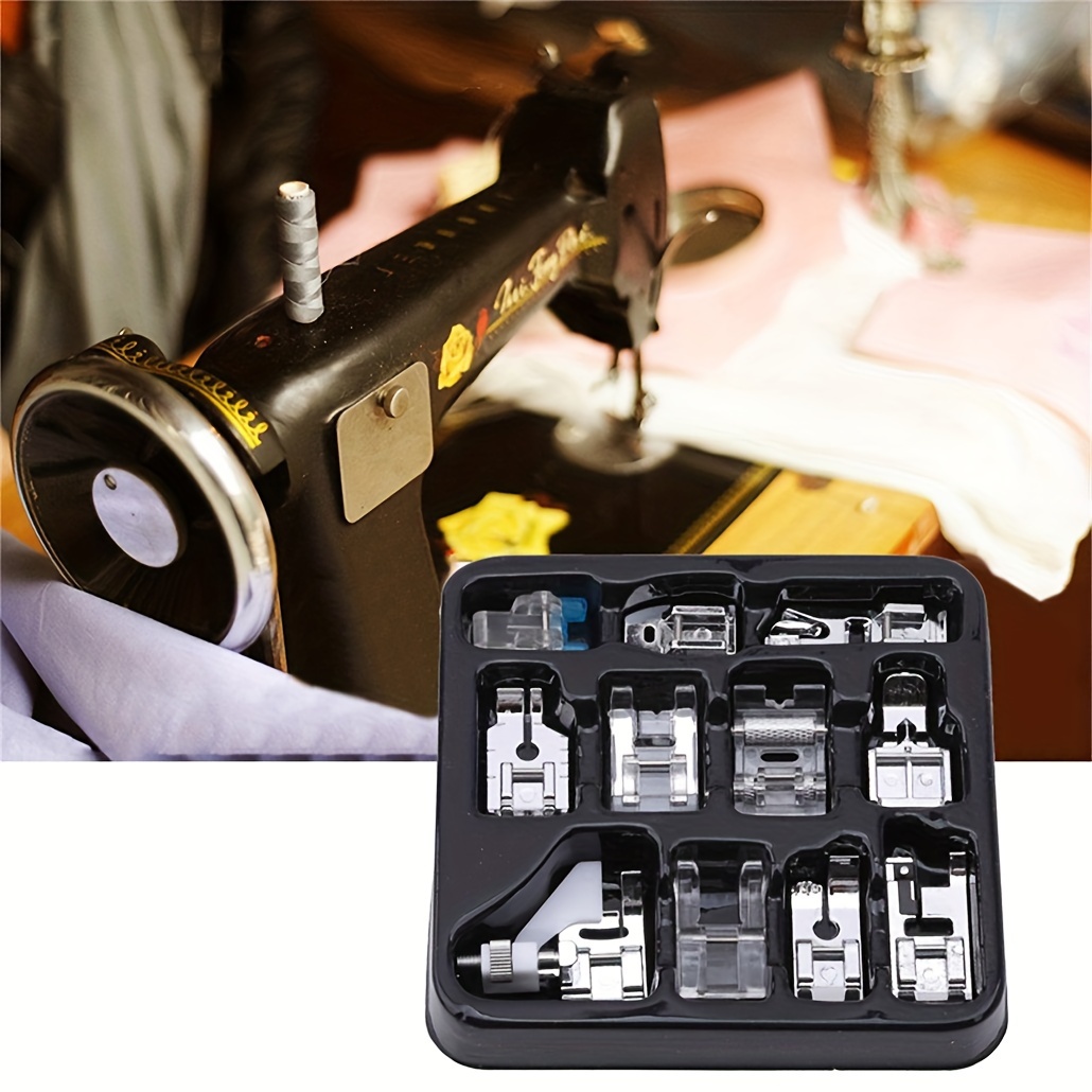 Domestic Sewing Machine Presser Foot Set Adjustable - Temu