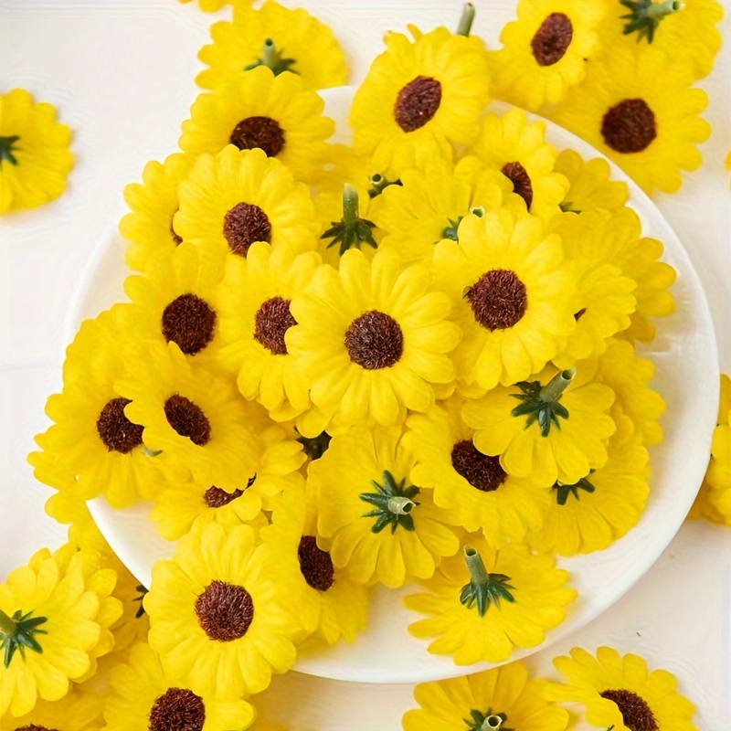 Simulation Flower Heads Faux Sunflower Heads Small Sun - Temu