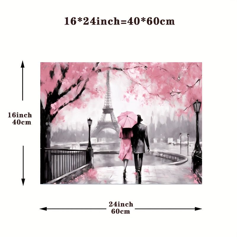 Canvas Poster Modern Art Lightpink Paris Eiffel Tower - Temu United Arab  Emirates