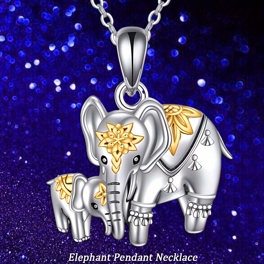 Elephant hot sale family necklace