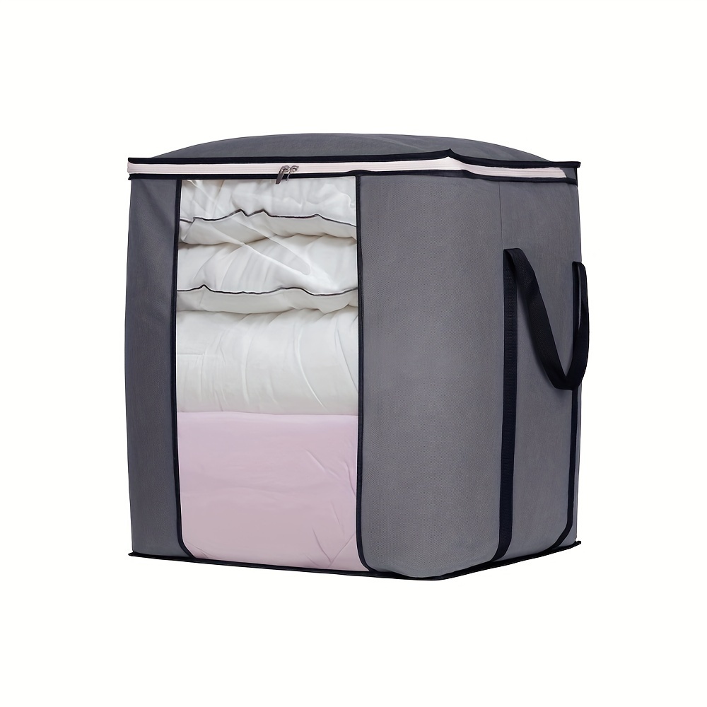 Quilt Storage Bag With Handle Large Blanket Storage - Temu