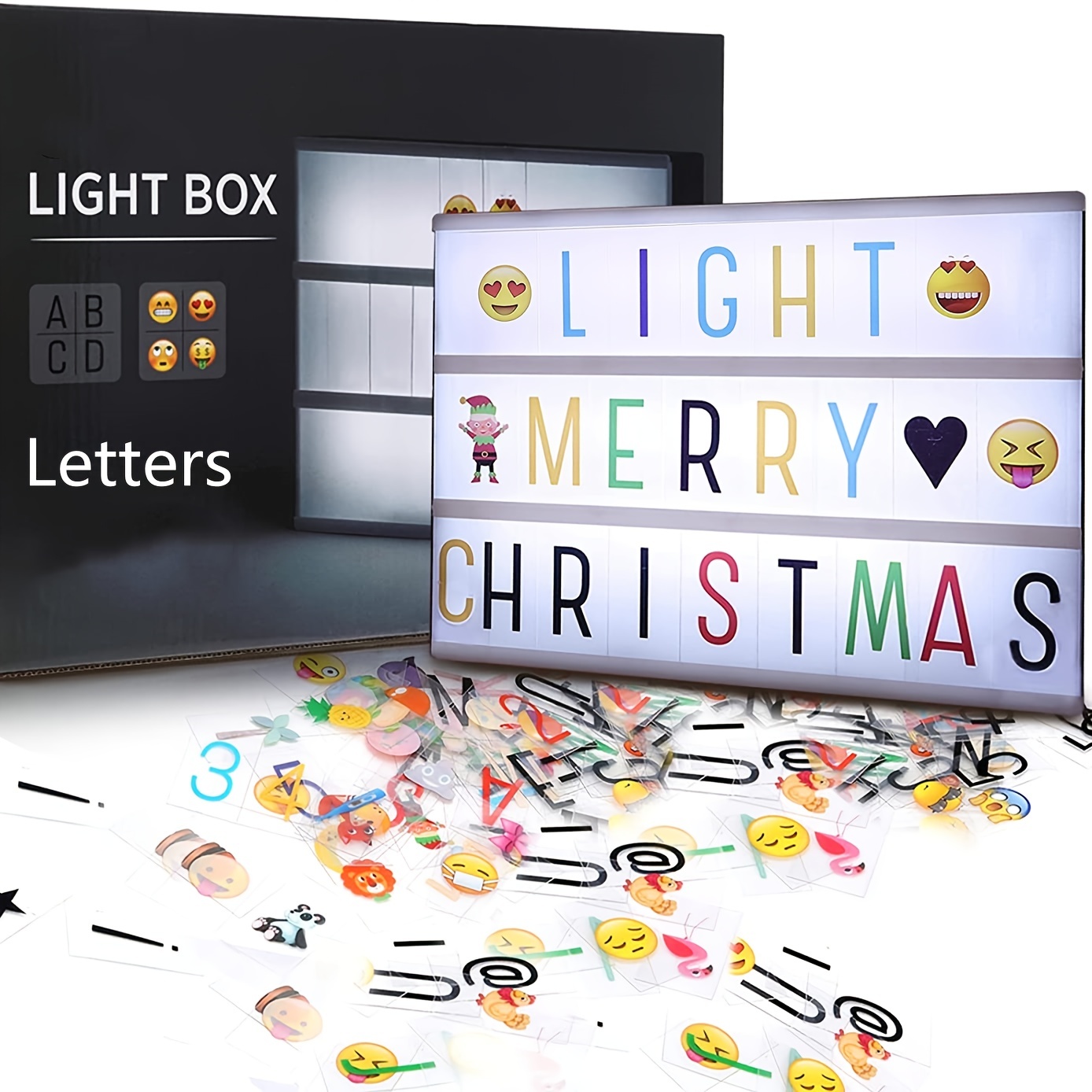 Letters Numbers Symbols For A4/a5/a3 Cinematic Light Up Box - Temu