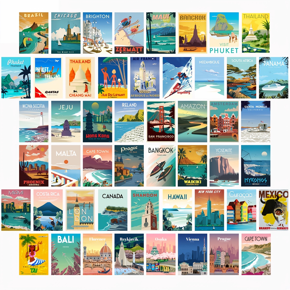 Hawaii Travel Print Postcards 4x6 - Set of 10