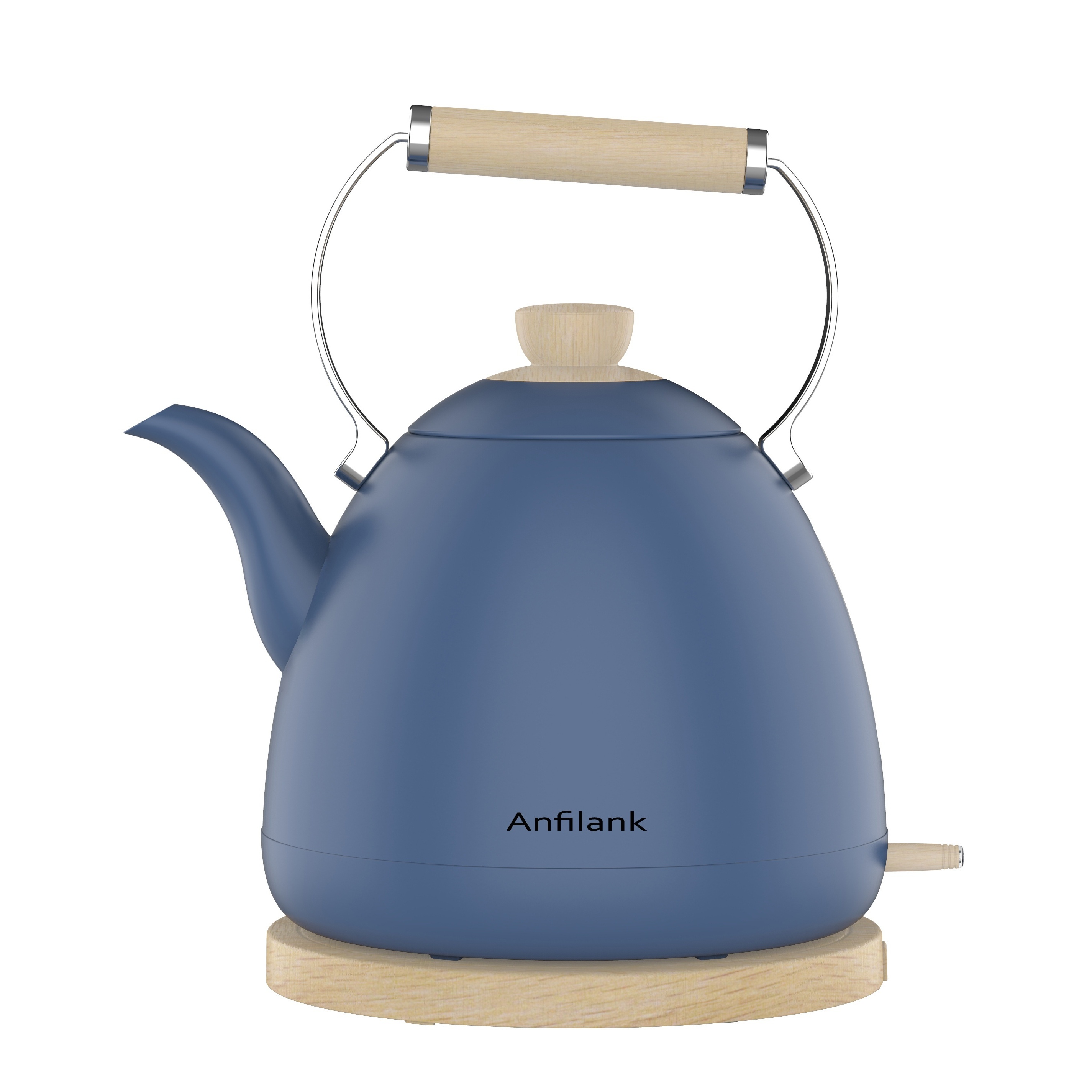 Electric Kettle Stainless Steel, Retro Water Boiler with Filter