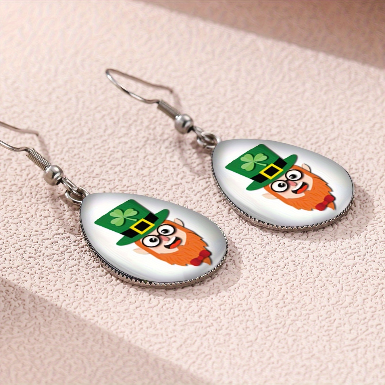 St. Patrick's Day Water Drop Earrings