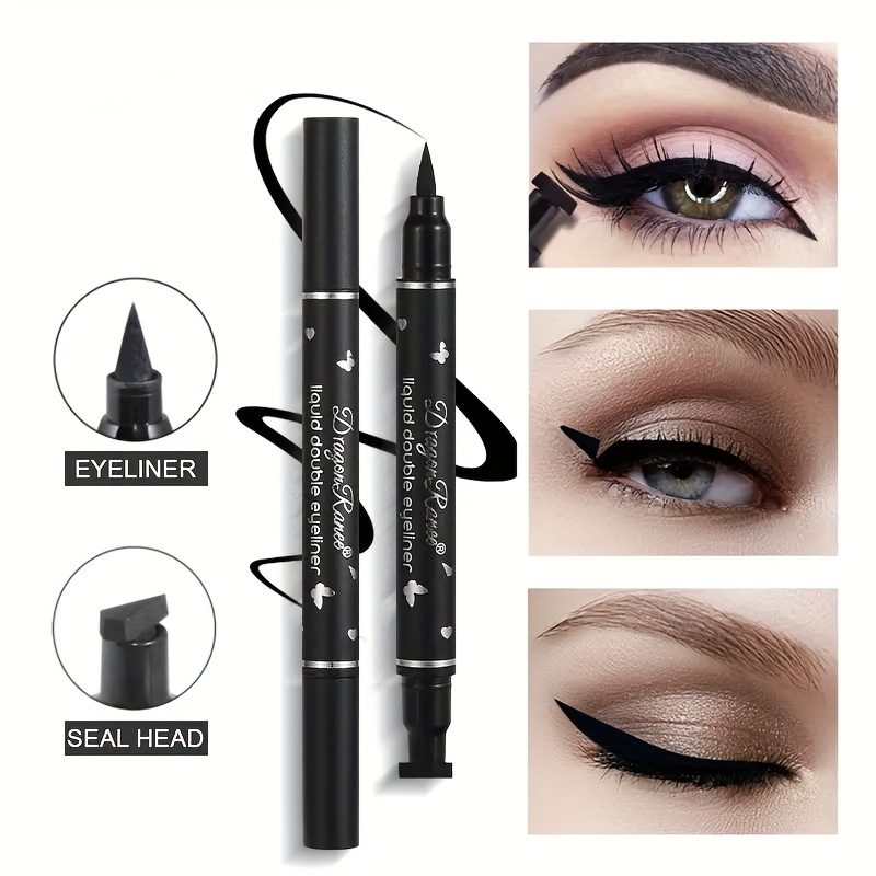 Lazy Two in one Double headed Eyeliner Stamp Pen Wing - Temu
