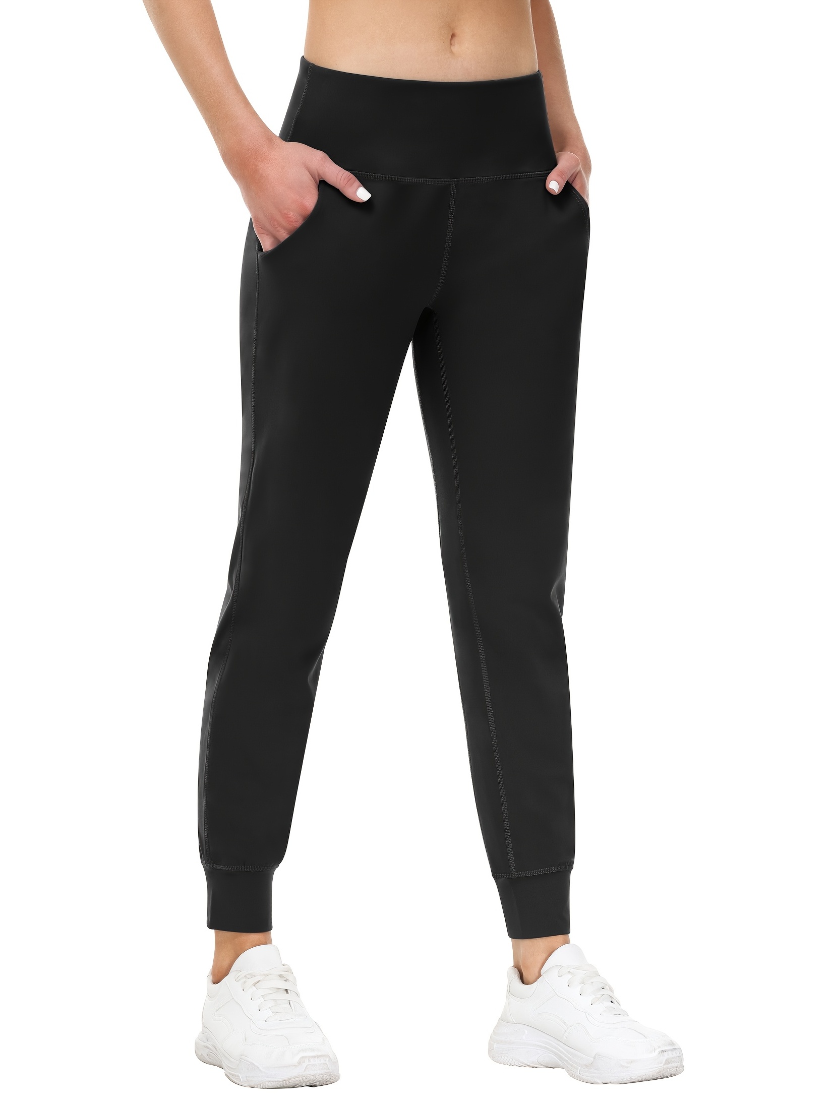 Black Tapered Lounge Pants-Sample