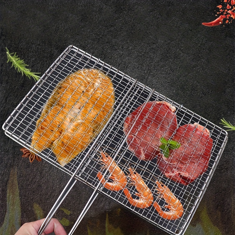 Stainless Steel Barbecue Net Clip Grilled Fish Clip - Temu