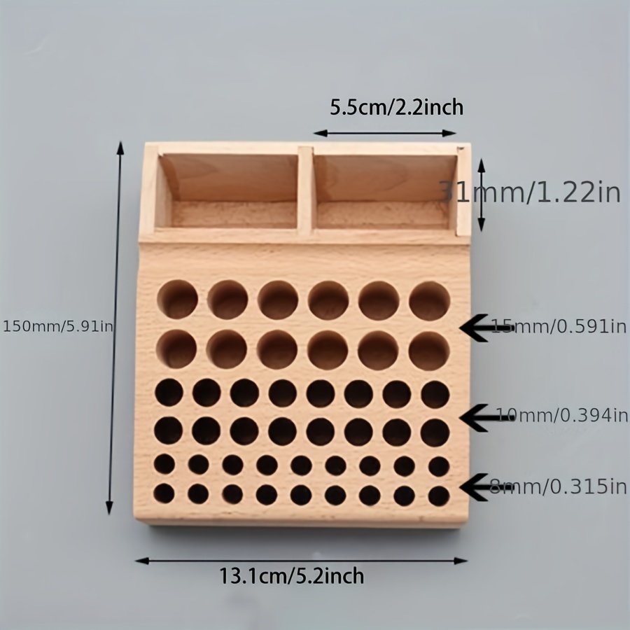 Carving Punching Tools Holder Organizer 46/98 holes Pine Wooden