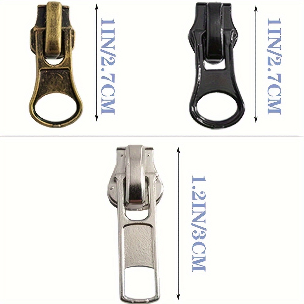 Zipper Repair Kit - #5 Brass YKK Zipper Pulls - Auto Locking Long Pull