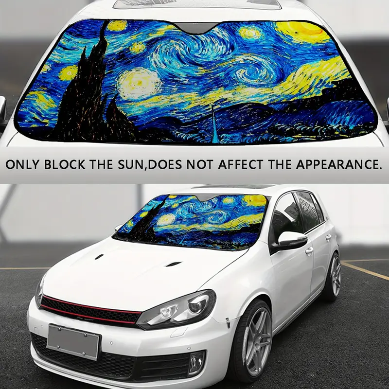 Van Gogh Sternenhimmel Auto-Sonnenschutz Für Die Windschutzscheibe,  Universelle Passform, Hält Ihr Fahrzeug Kühl. UV-Sonnen- Und Wärmereflektor