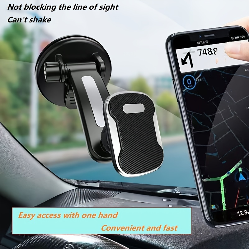 Accezz Support de téléphone pour voiture pour iPhone 12 - Universel -  Tableau de bord - Noir