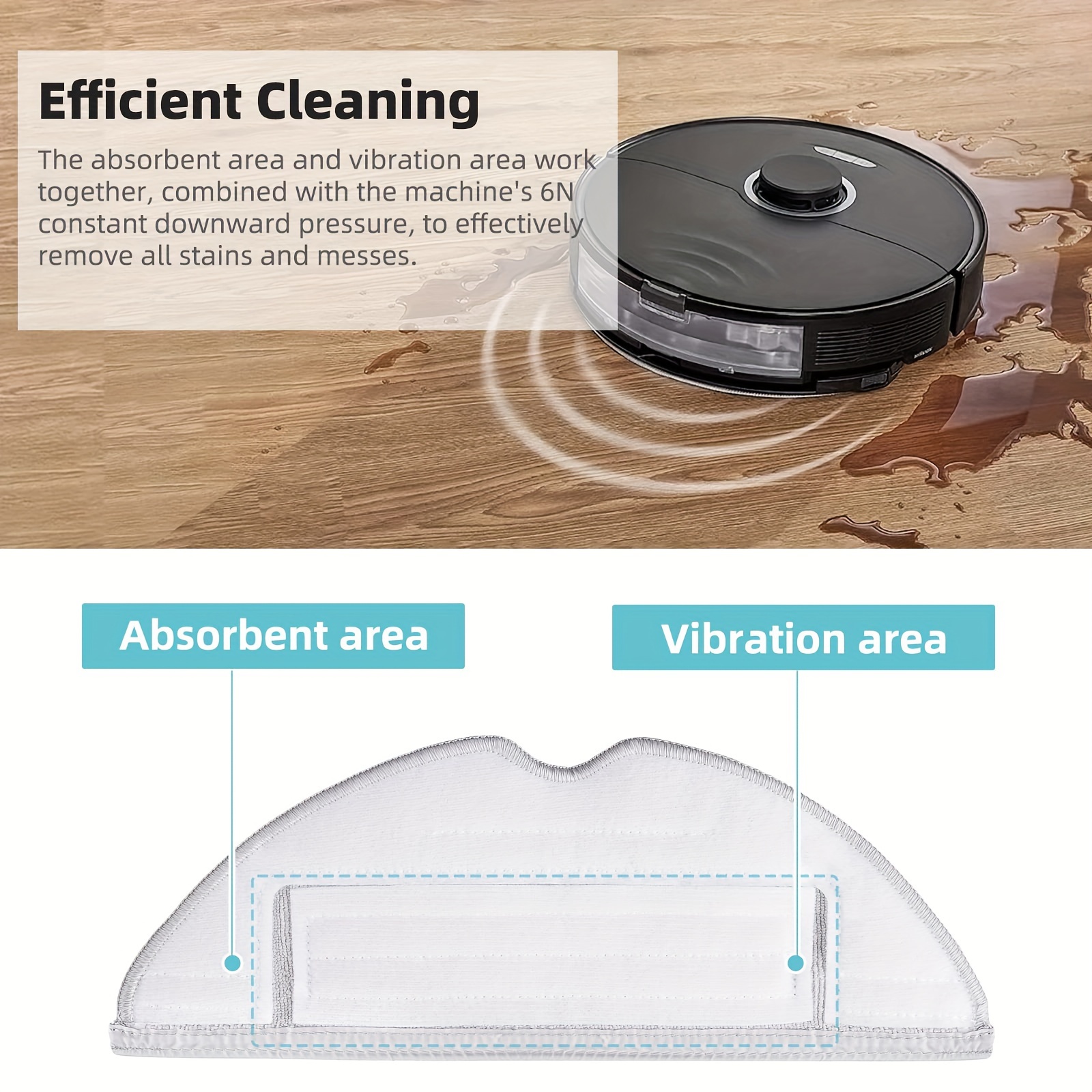 Mop cloth pads accessories are perfectly compatible with Roborock S8, S8+, S8  Pro Ultra, S7, S7 MaxV, S7 Plus, S7 Pro Ultra, S7 MaxV Ultra robot vacuum