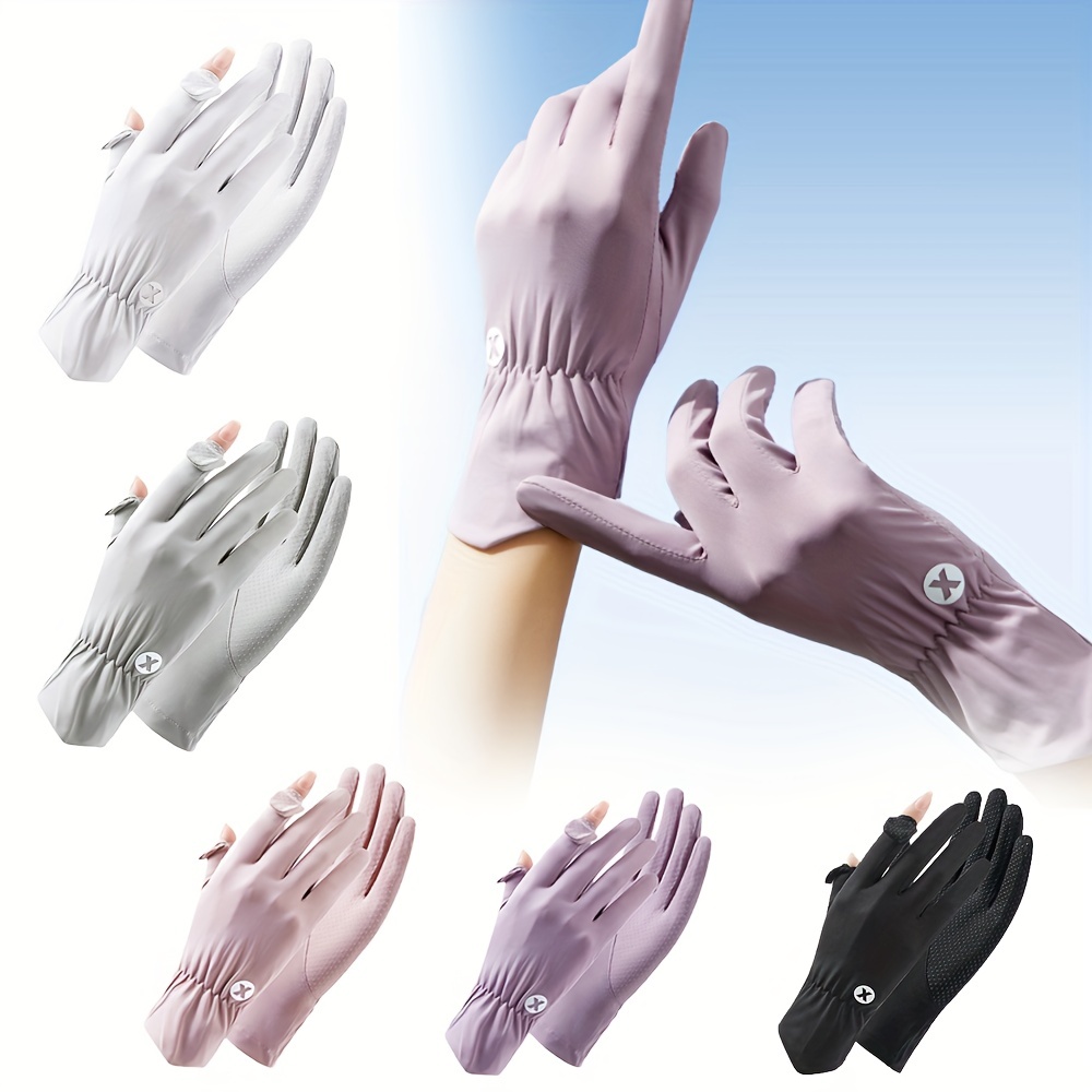 Summer Thin Sun Gloves Breathable Flip Touchscreen Gloves - Temu