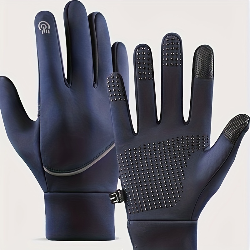  Guantes de invierno para hombre, guantes térmicos impermeables  para clima frío, guantes para correr para hombres y mujeres, guantes de  invierno para hombre con pantalla táctil para correr, ciclismo, : Ropa