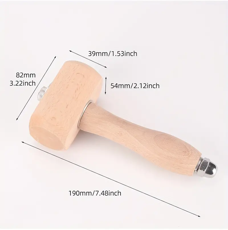 Leather Hammer, Cowhide Leather Mallet Sewing Wooden Mallet Diy  Leathercraft With Wooden Handle, Leather Carving Hammer