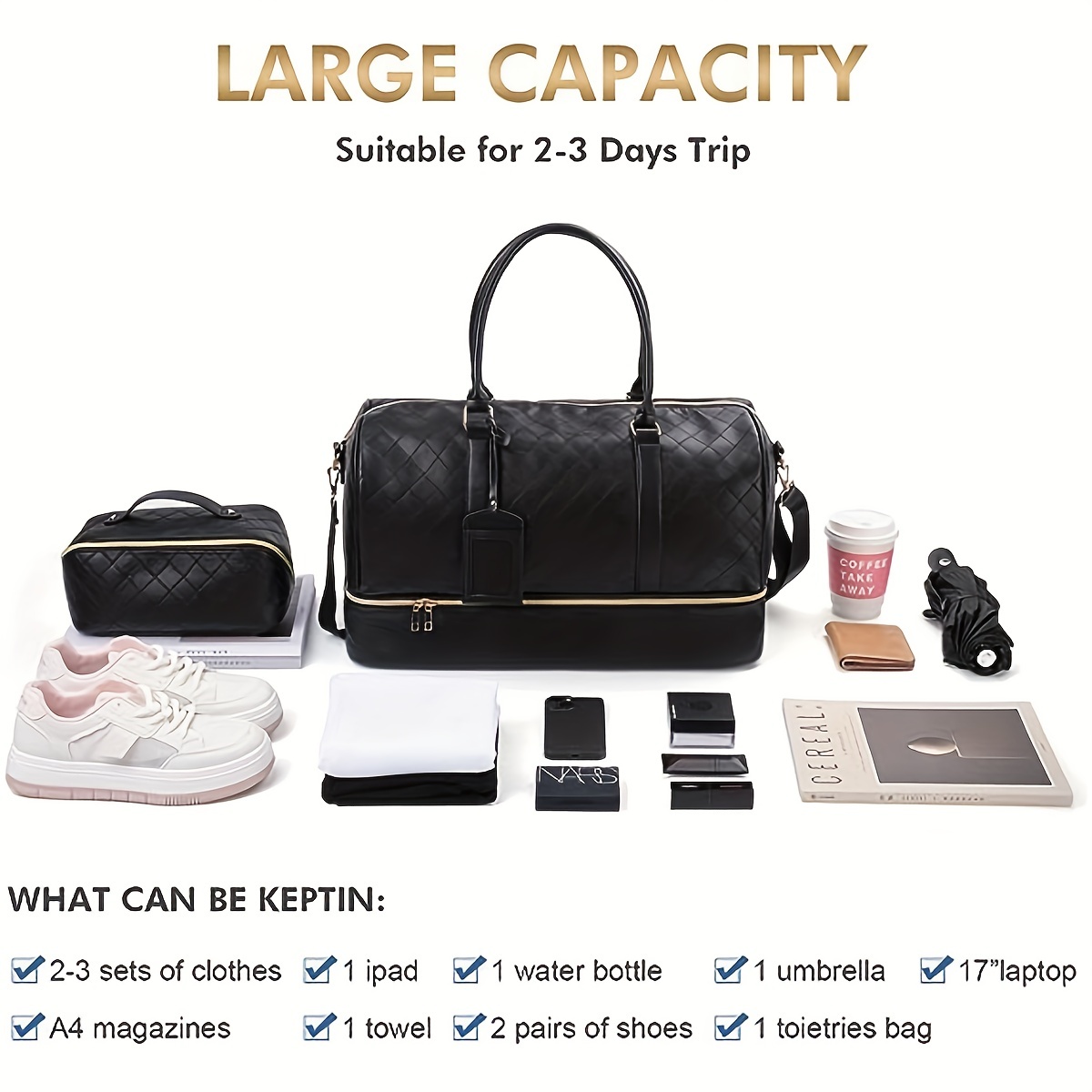 Multi Compartment Weekender Bag