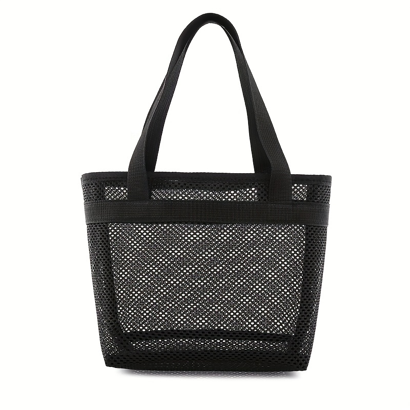 Mesh Clear Toiletry Bag Lightweight Portable Storage Beach Bag